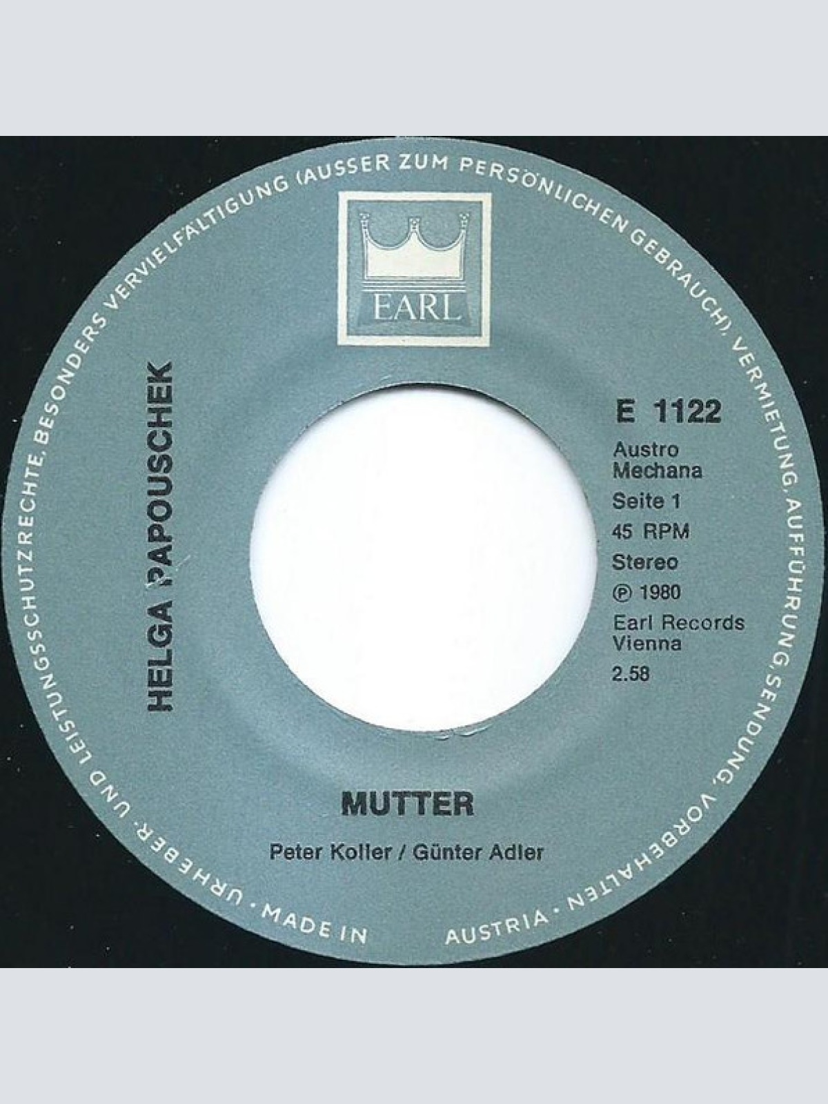 Vinyl / Helga Papouschek - Mutter