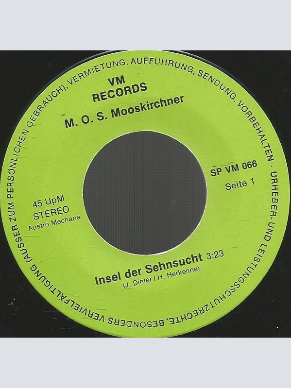 Vinyl / M.O.S. (6) - Insel Der Sehnsucht / Morgen Oder Irgendwann