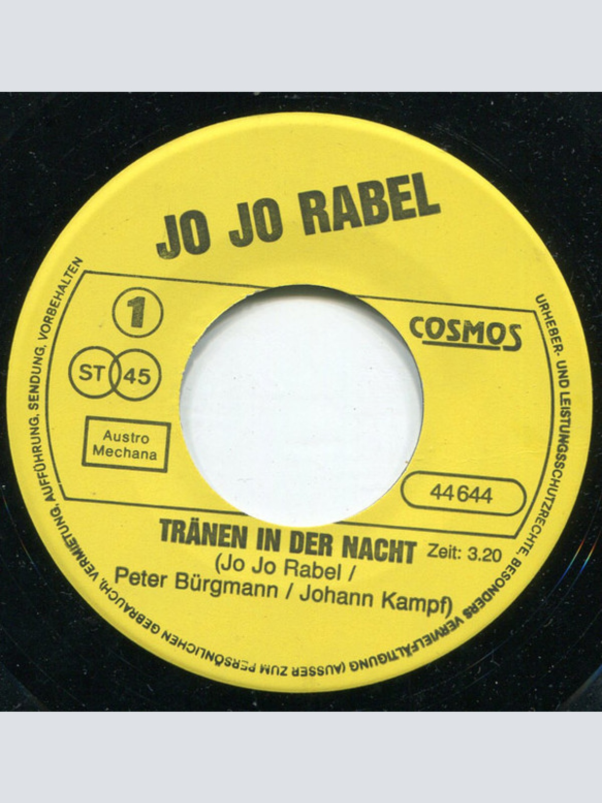 Vinyl / Jojo Rabel* - Tränen In Der Nacht