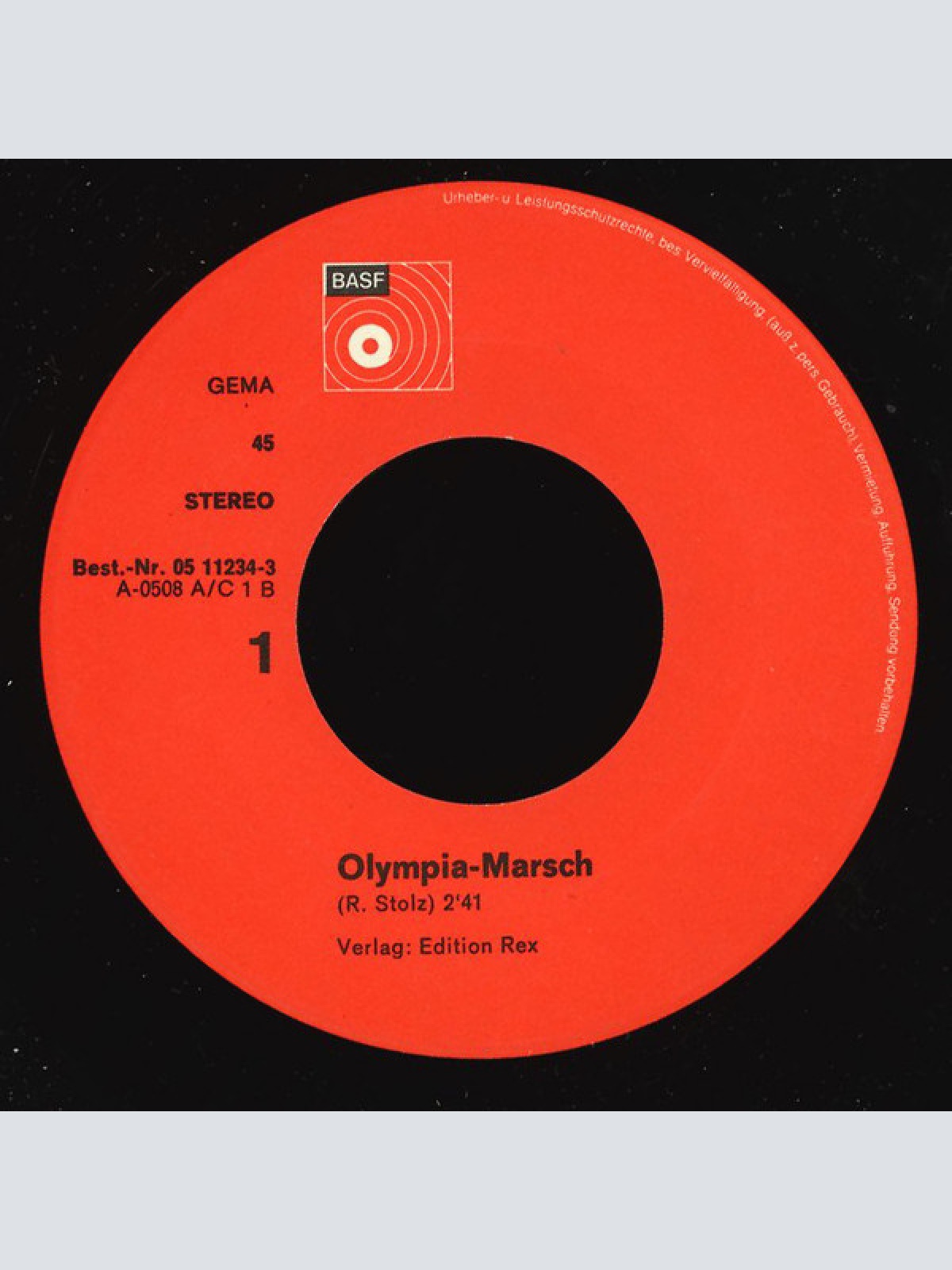 Vinyl / Robert Stolz - Olympia Marsch / Presseball-Walzer