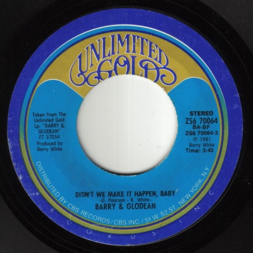 Vinyl / Barry* & Glodean* - Didn't We Make It Happen, Baby