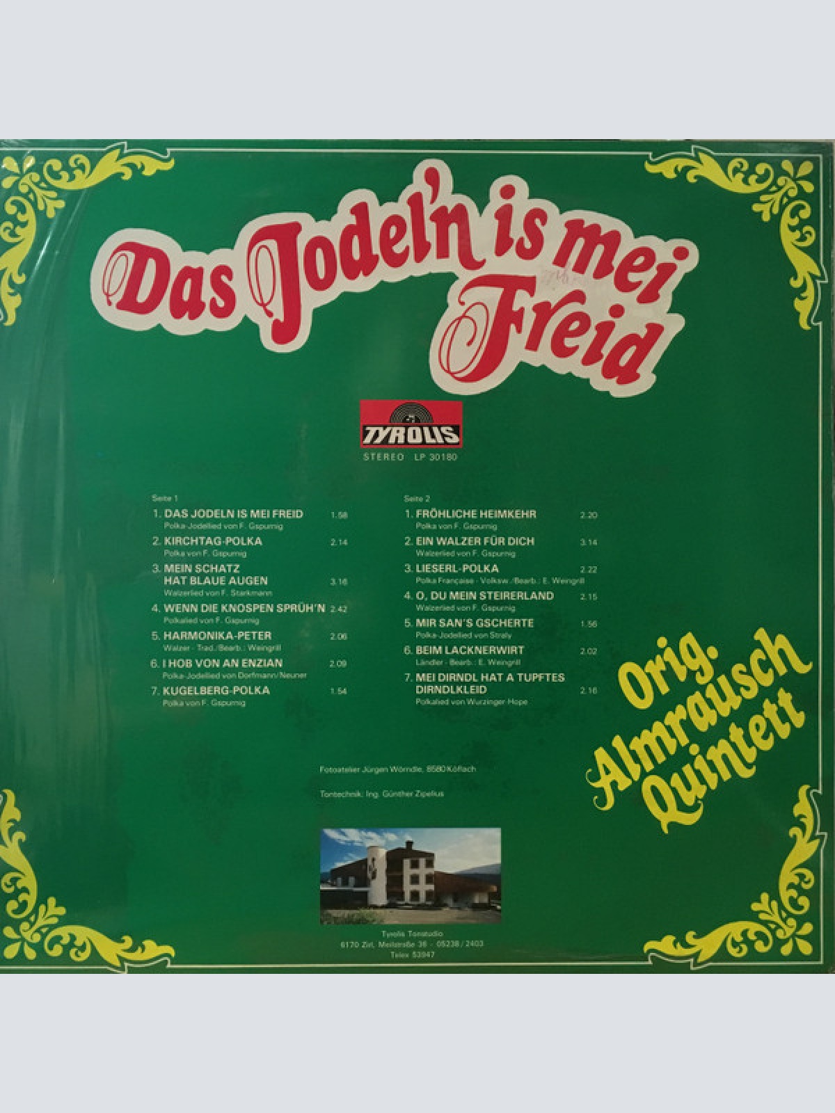 Vinyl / Almrausch-Quintett - Das Jodel'n Is Mei Freid