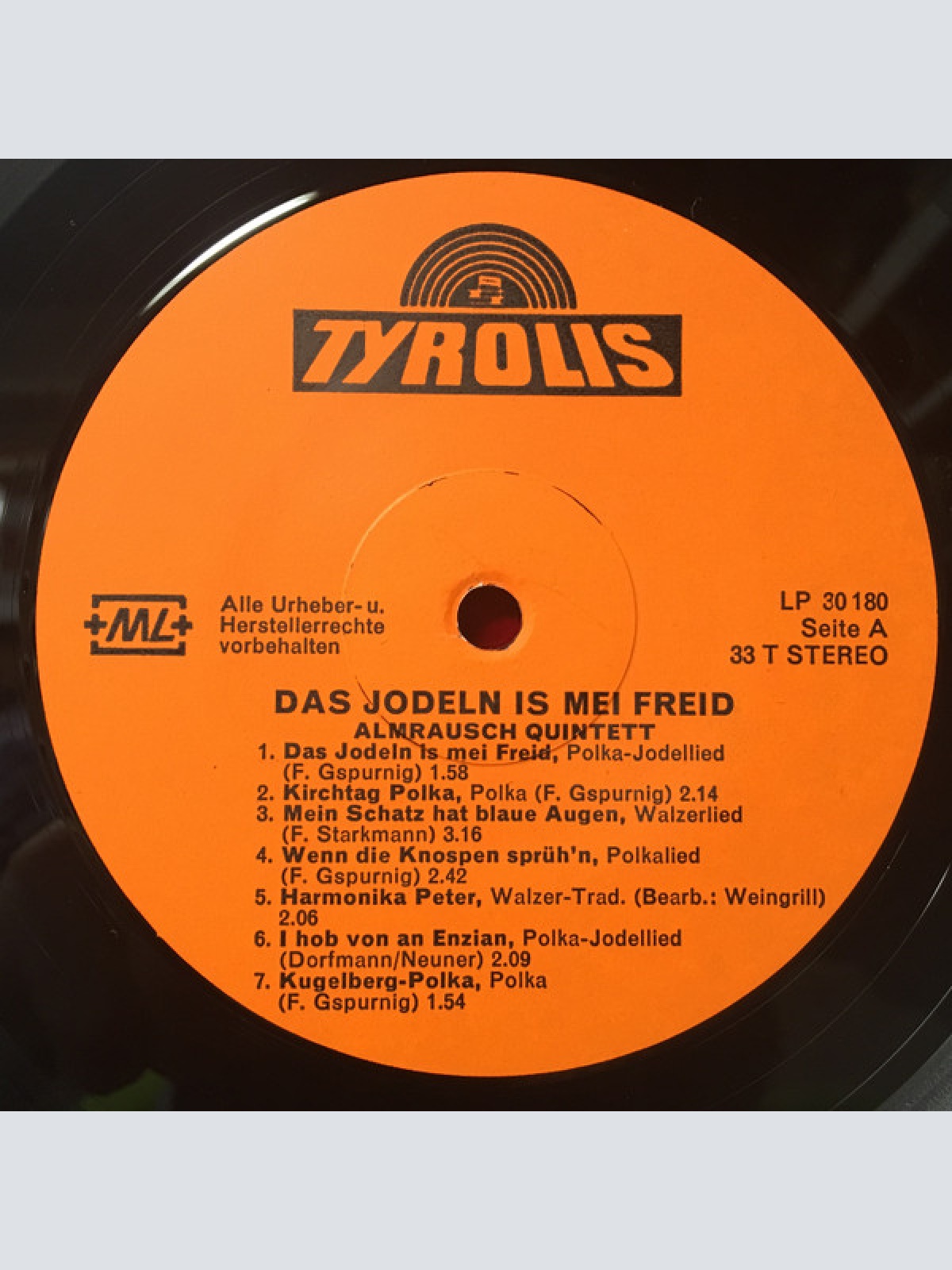 Vinyl / Almrausch-Quintett - Das Jodel'n Is Mei Freid