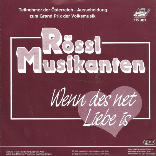 Vinyl / Rössl Musikanten* - Wenn Des Net Liebe Is