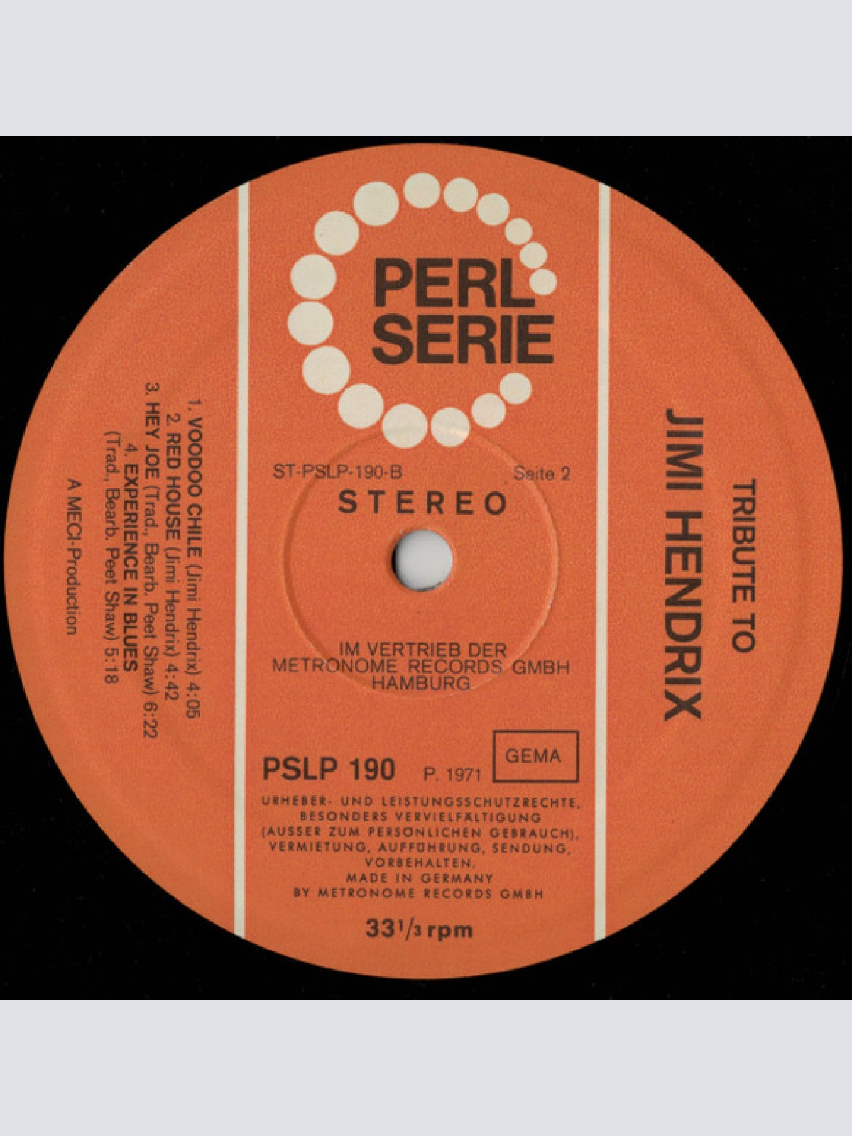 Vinyl / The Live Experience Band - Tribute To Jimi Hendrix