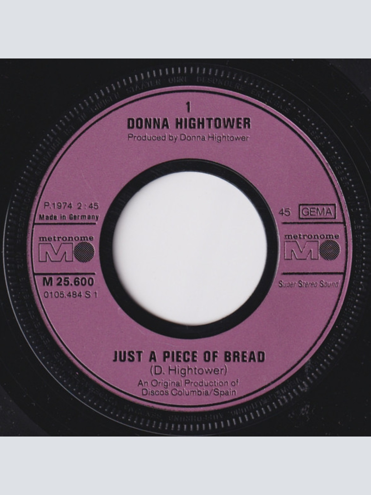 Vinyl / Donna Hightower - Just A Piece Of Bread
