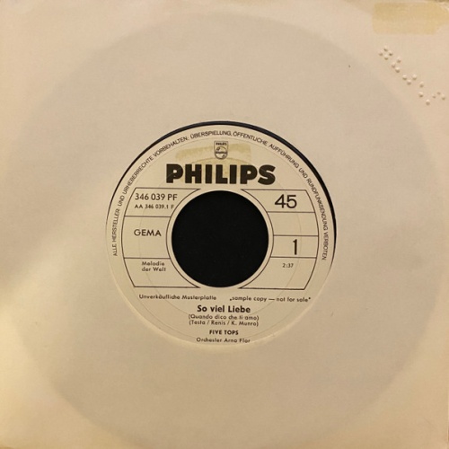 Vinyl / Five Tops - So Viel Liebe (Quando Dico Che Ti Amo)