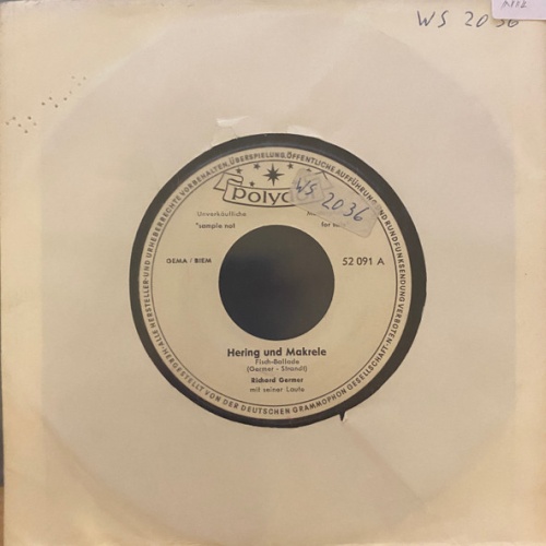 Vinyl / Richard Germer - Hering Und Makrele