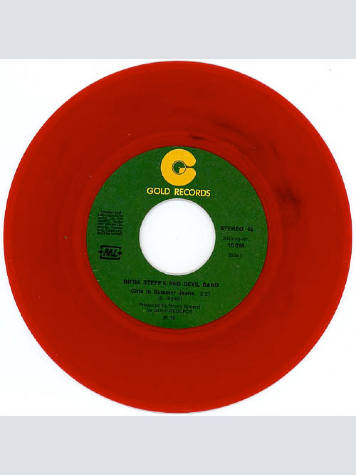 Vinyl / Infra Steff's Red Devil Band - Girls In Summer Jeans / Devil Theme II - Gas Station Vocal Variation