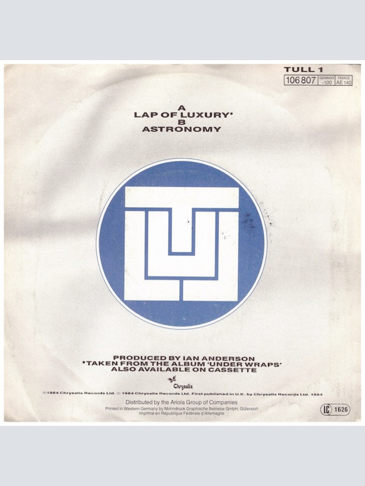 Vinyl / Jethro Tull - Lap Of Luxury