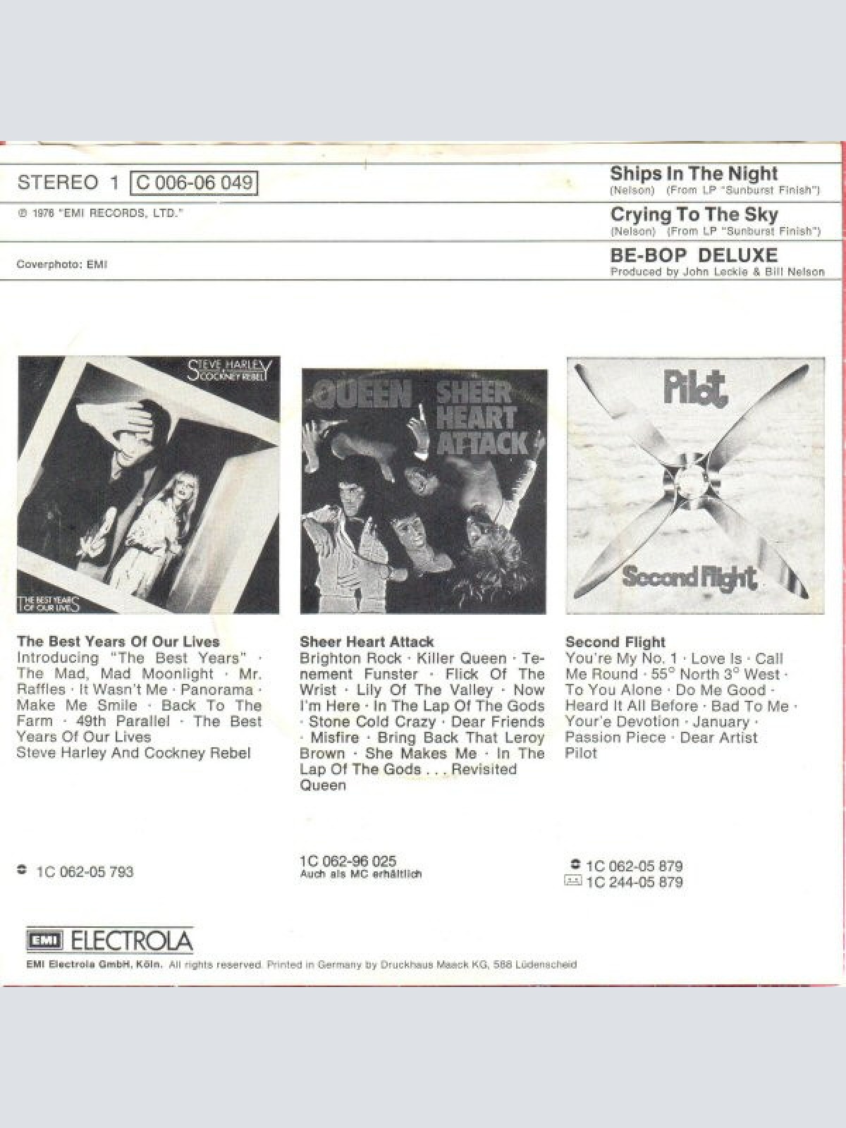 Vinyl / Be-Bop Deluxe* - Ships In The Night