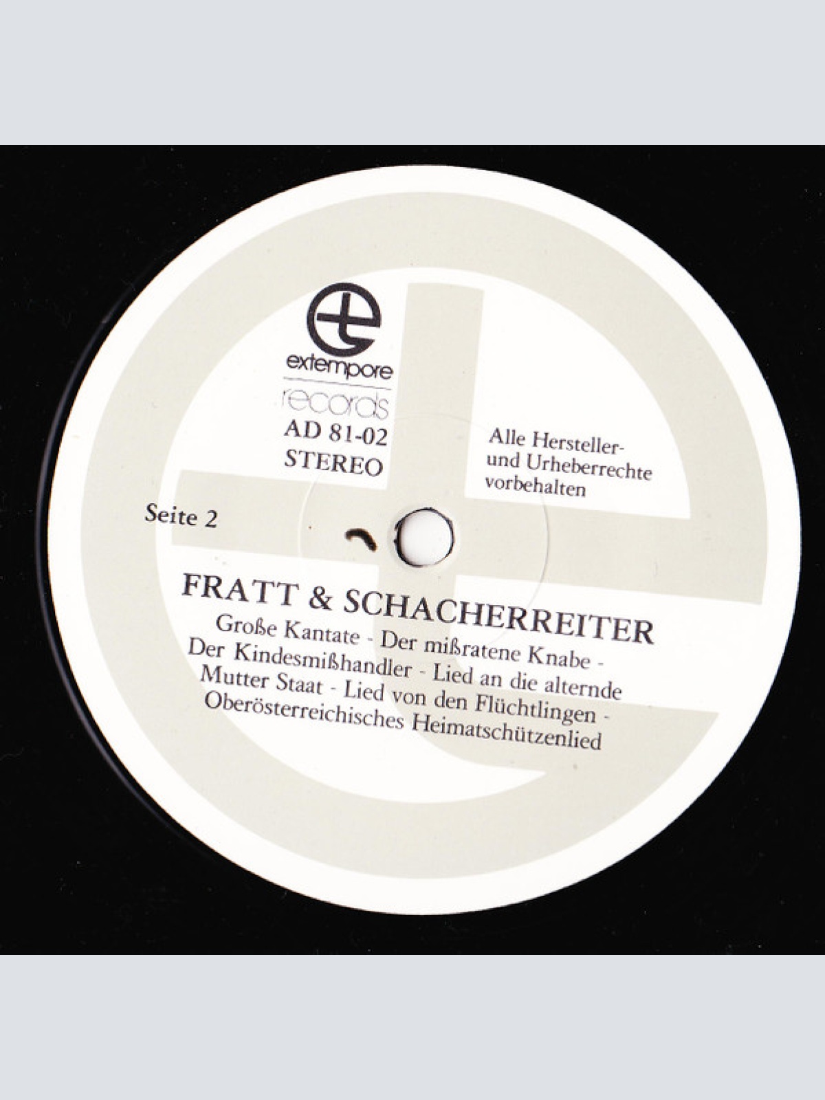 Vinyl / Fratt* & Schacherreiter* - Vermischte Kleinkunsthandlung