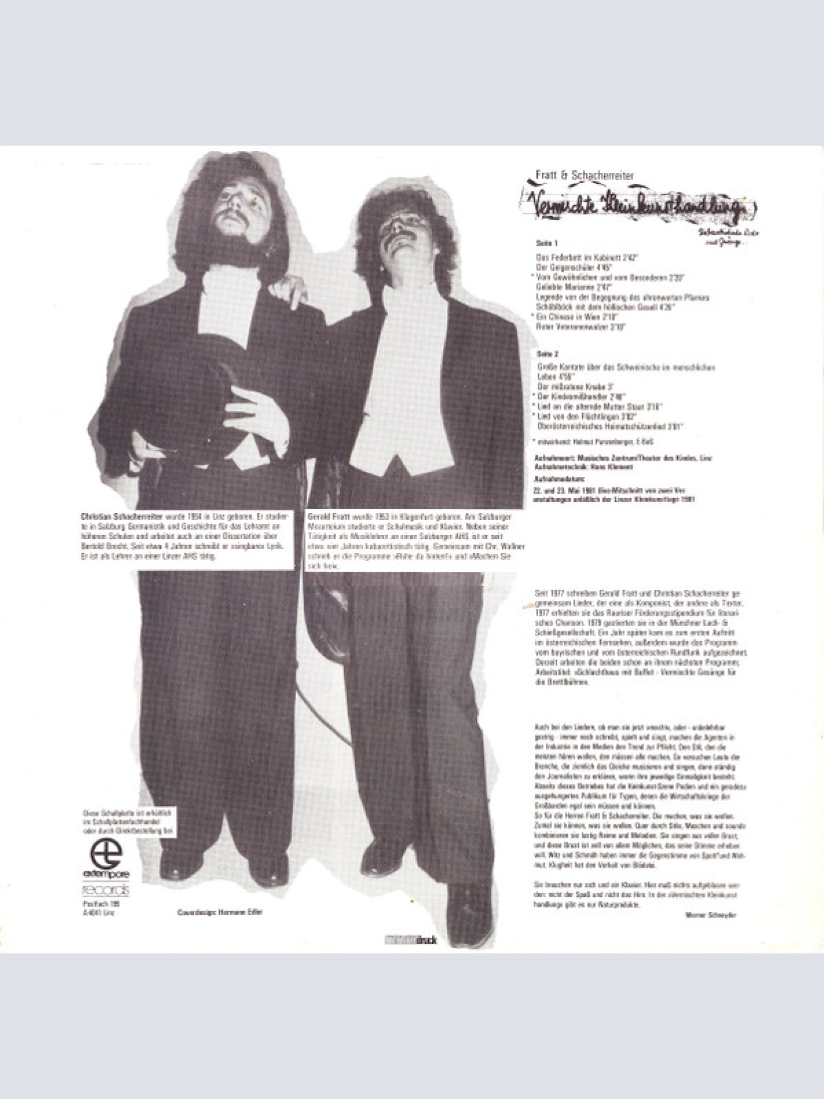 Vinyl / Fratt* & Schacherreiter* - Vermischte Kleinkunsthandlung