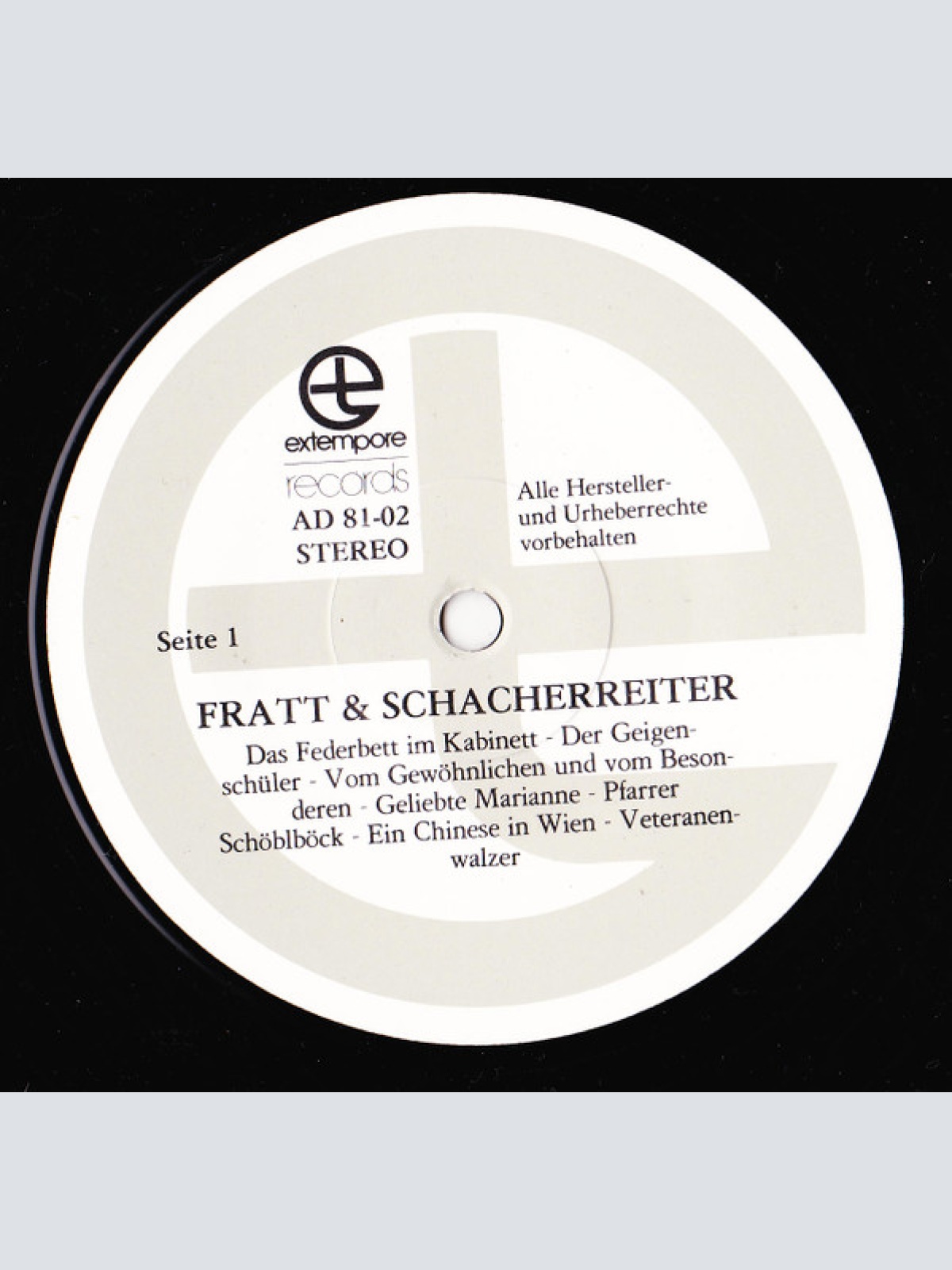 Vinyl / Fratt* & Schacherreiter* - Vermischte Kleinkunsthandlung