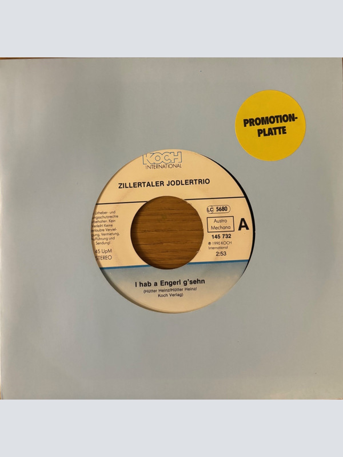 Vinyl / Zillertaler Jodlertrio - I Hab A Engerl G'sehn