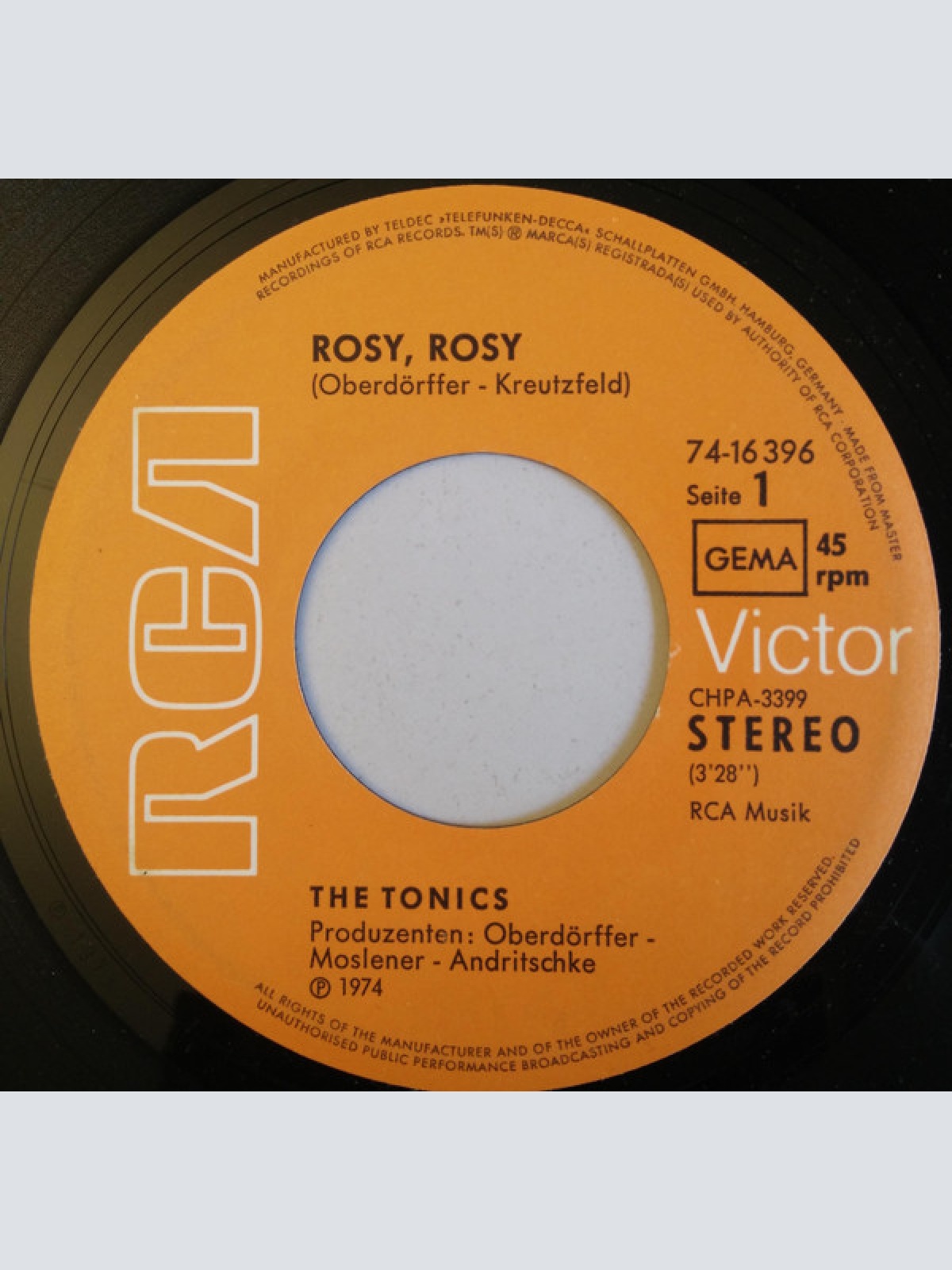 Vinyl / The Tonics - Rosy, Rosy