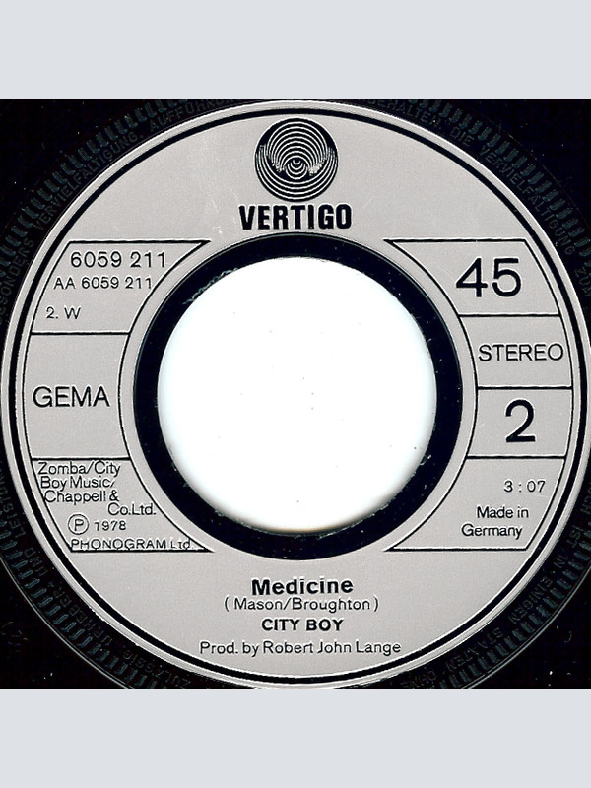 Vinyl / City Boy - What A Night