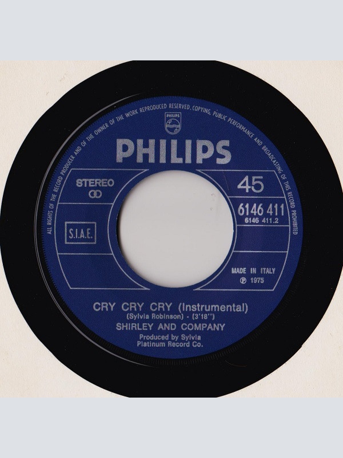 Vinyl / Shirley & Company - Cry Cry Cry