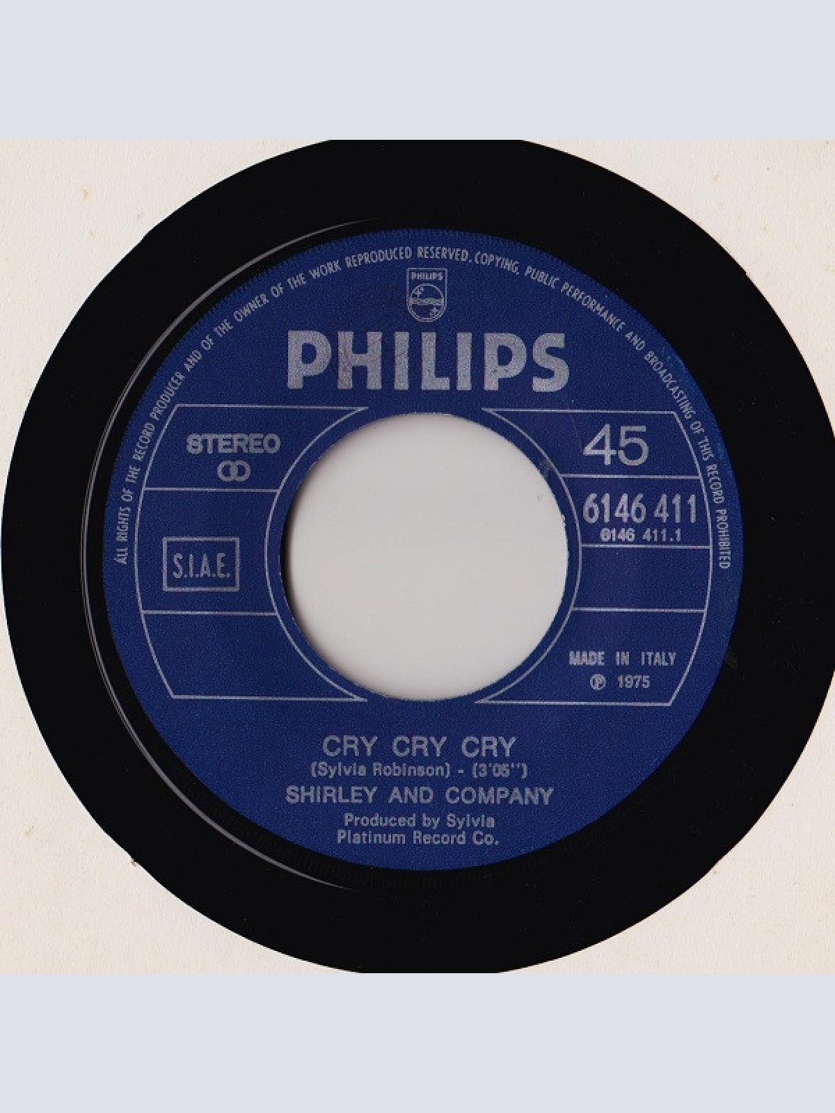 Vinyl / Shirley & Company - Cry Cry Cry