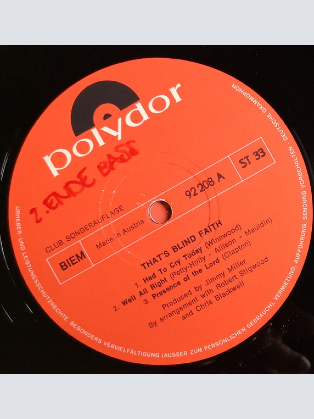 Vinyl / Blind Faith (2) - That's Blind Faith