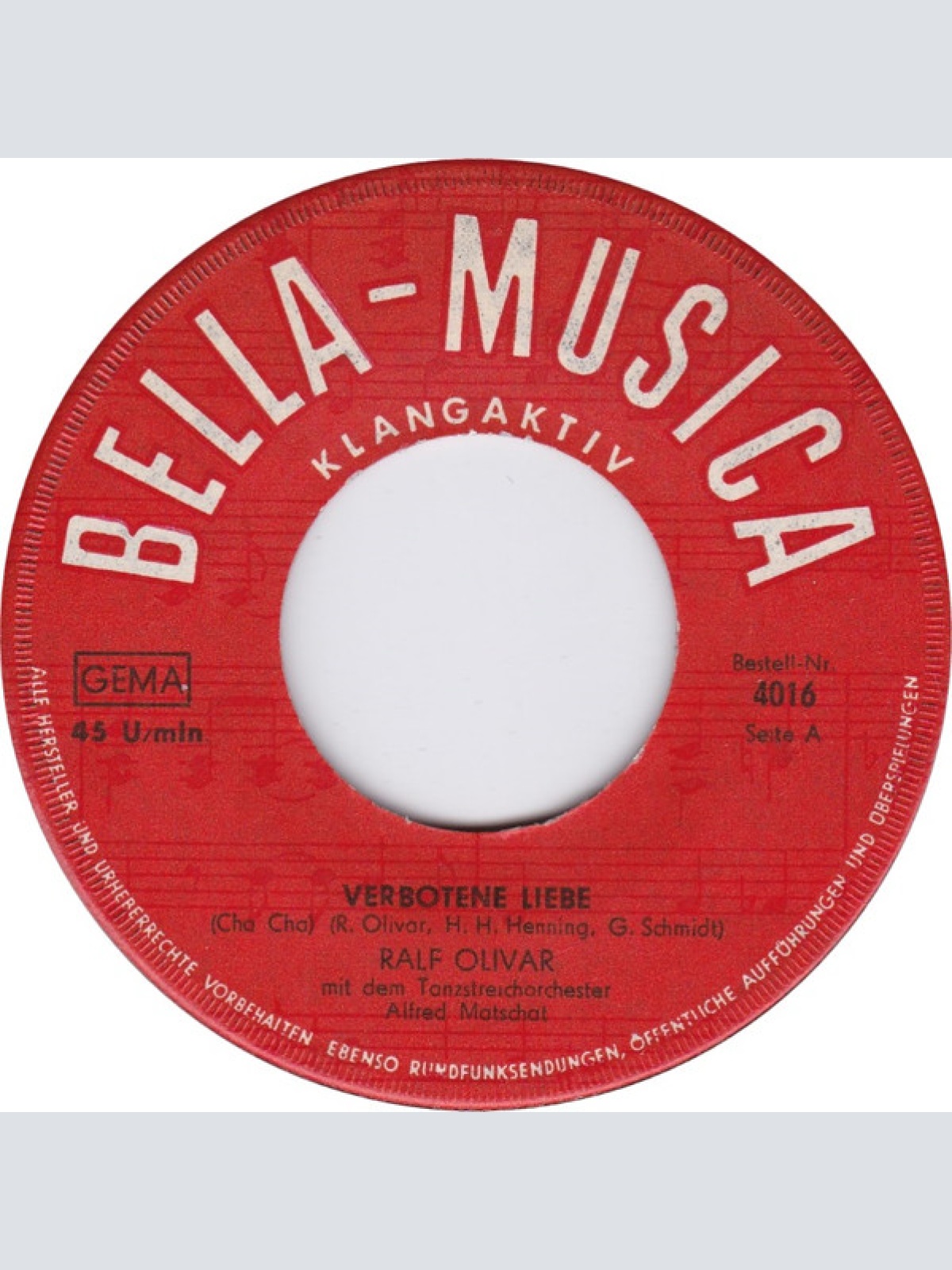 Vinyl / Ralph Olivar* - Verbotene Liebe / 1000 Träume