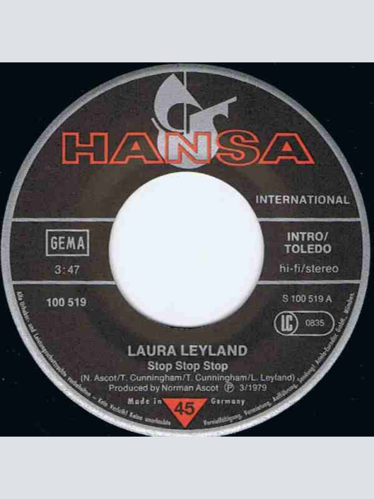 Vinyl / Laura Leyland - Stop Stop Stop
