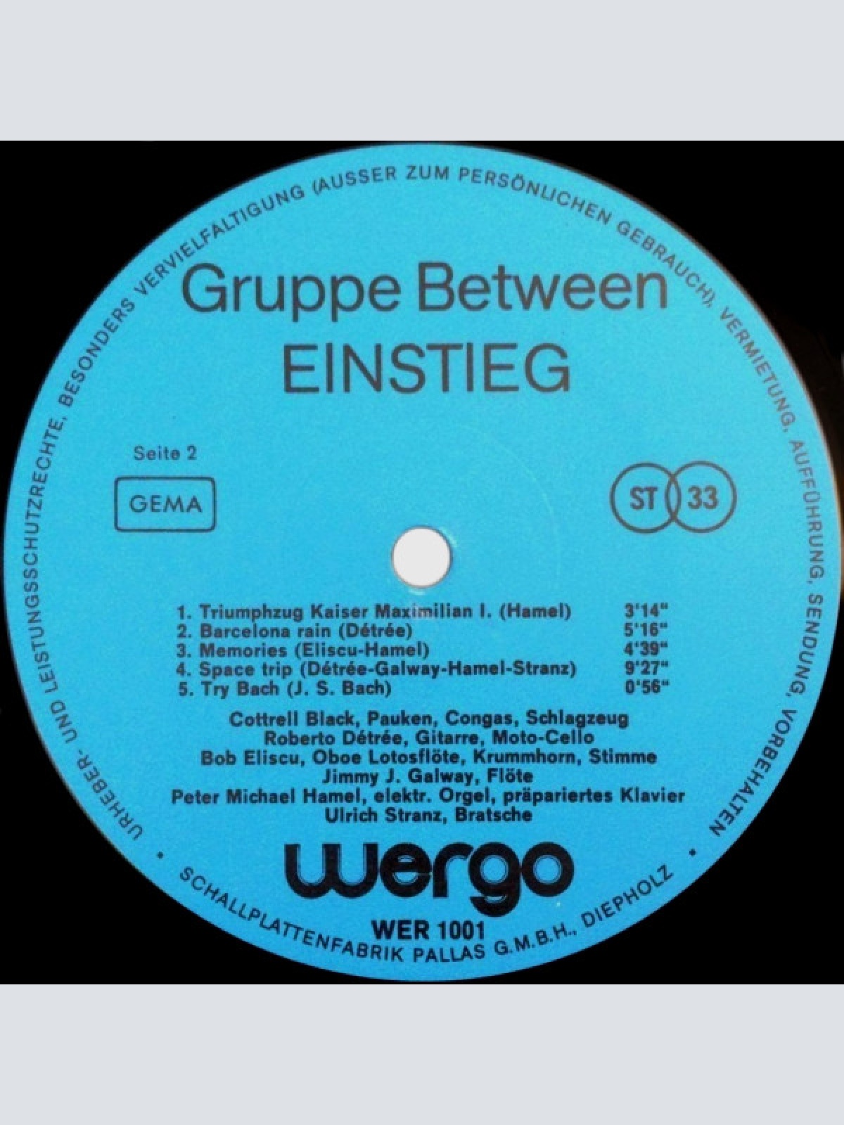 Vinyl / Gruppe Between* - Einstieg