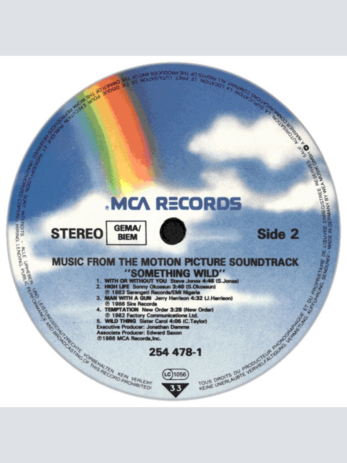 Vinyl / Various - Something Wild - Music From The Motion Picture Soundtrack