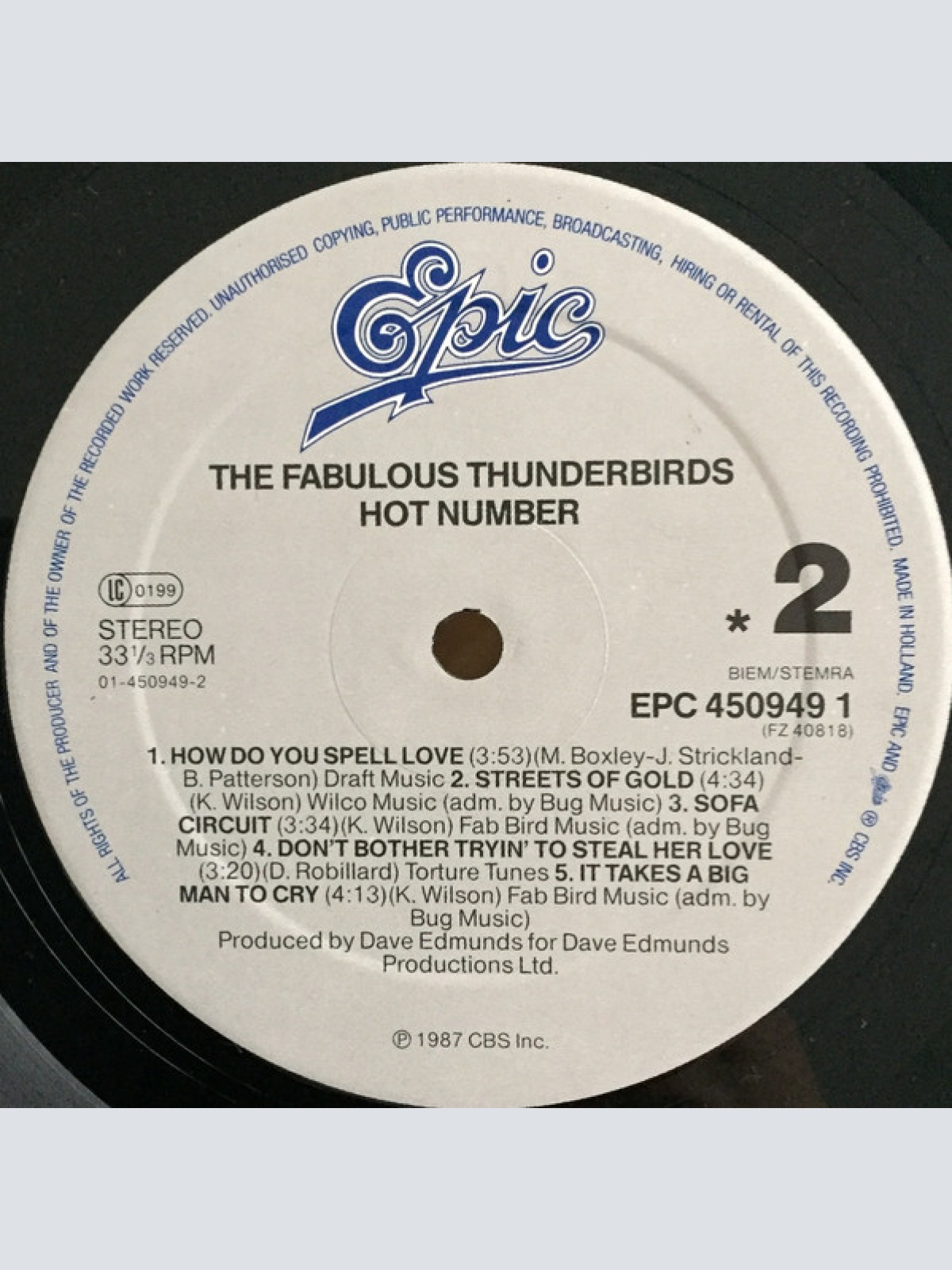 Vinyl / The Fabulous Thunderbirds - Hot Number