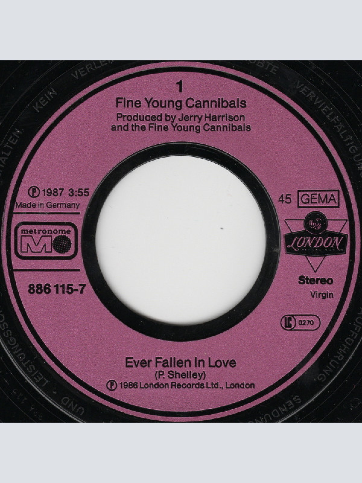 Vinyl / Fine Young Cannibals - Ever Fallen In Love