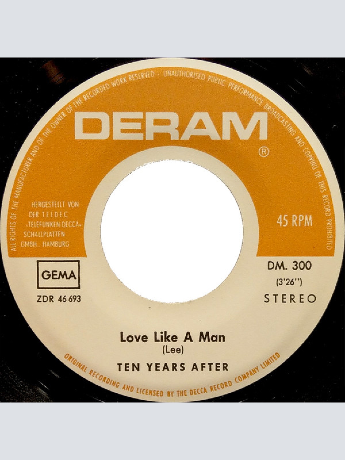 Vinyl / Ten Years After - Love Like A Man