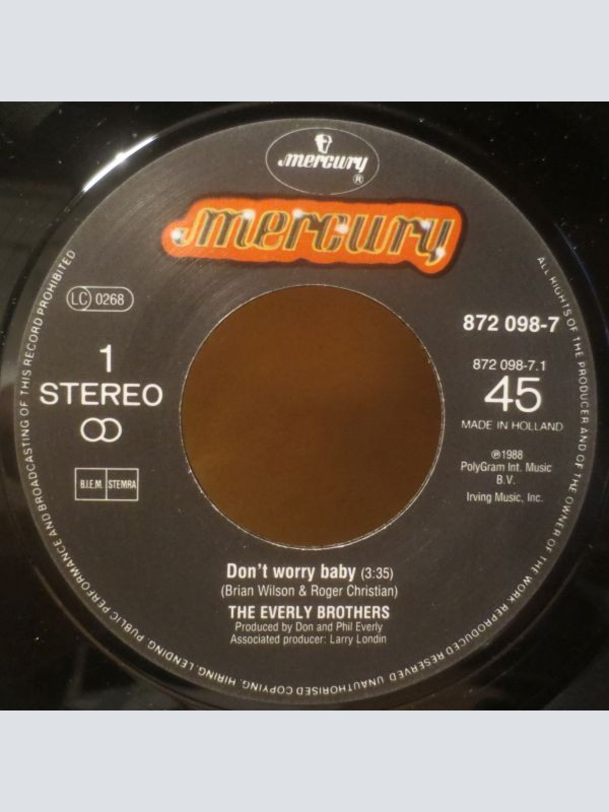 Vinyl / The Everly Brothers* - Don't Worry Baby