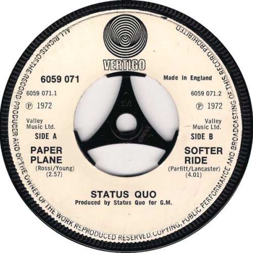 Vinyl / Status Quo - Paper Plane