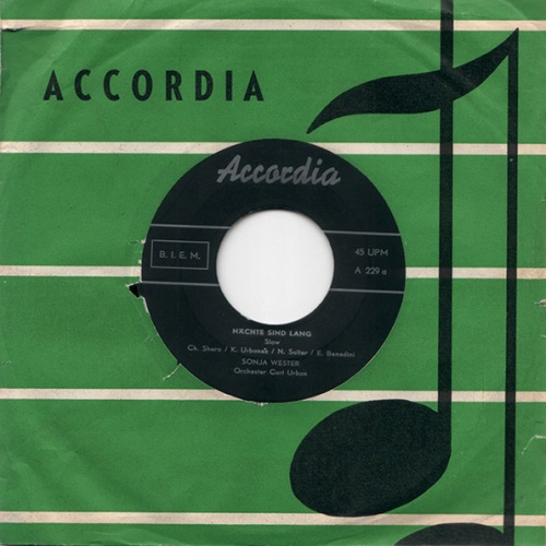 Vinyl / Sonja Wester - Orchester Curt Urban - Nächte Sind Lang / Cowboy-Jimmy