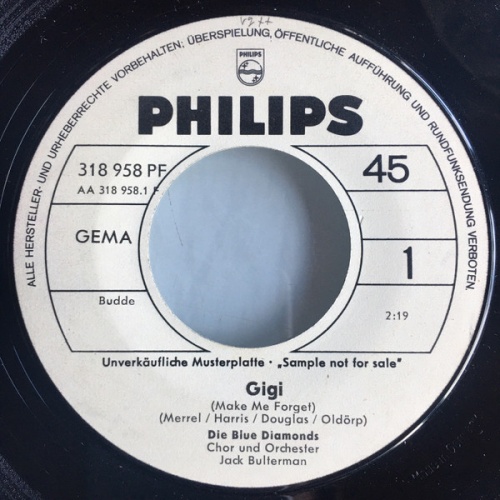 Vinyl / Die Blue Diamonds* - Gigi / Träume Ohne Tränen