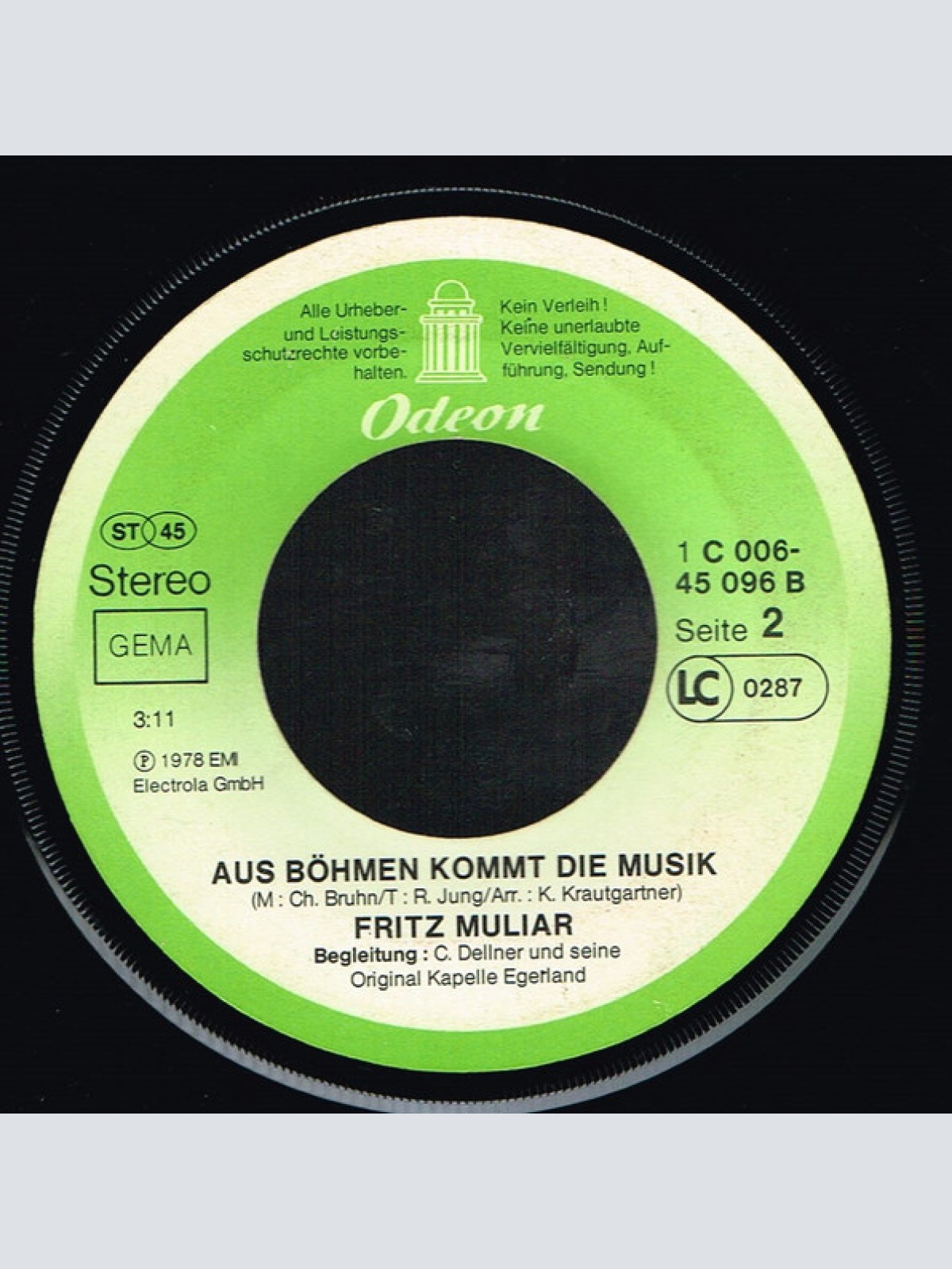 Vinyl / Fritz Muliar - Tratsch - Polka / Aus Böhmen Kommt Die Musik