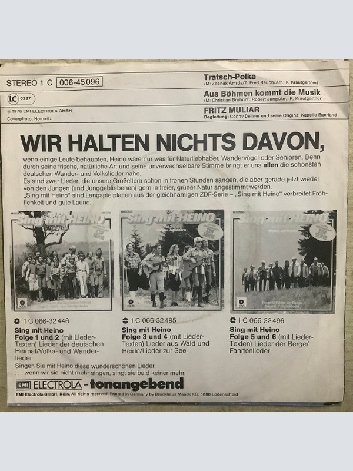 Vinyl / Fritz Muliar - Tratsch - Polka / Aus Böhmen Kommt Die Musik