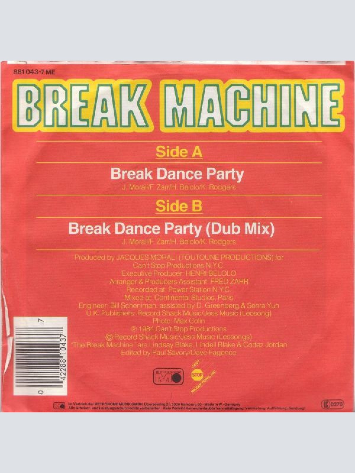 Vinyl / Break Machine - Break Dance Party