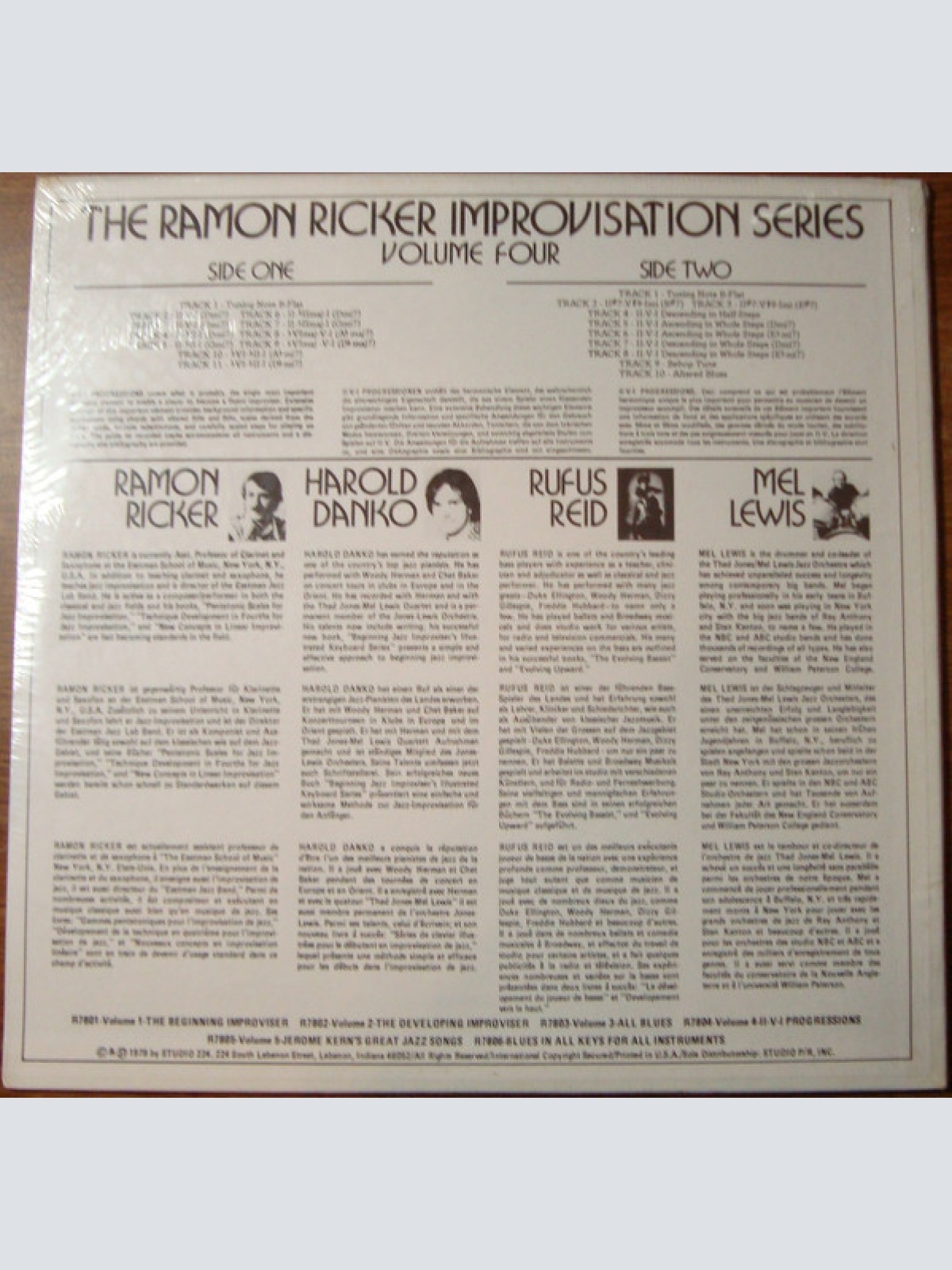 Vinyl / Ramon Ricker - The Ramon Ricker Improvisation Series Volume 4 – II-V-I Progressions