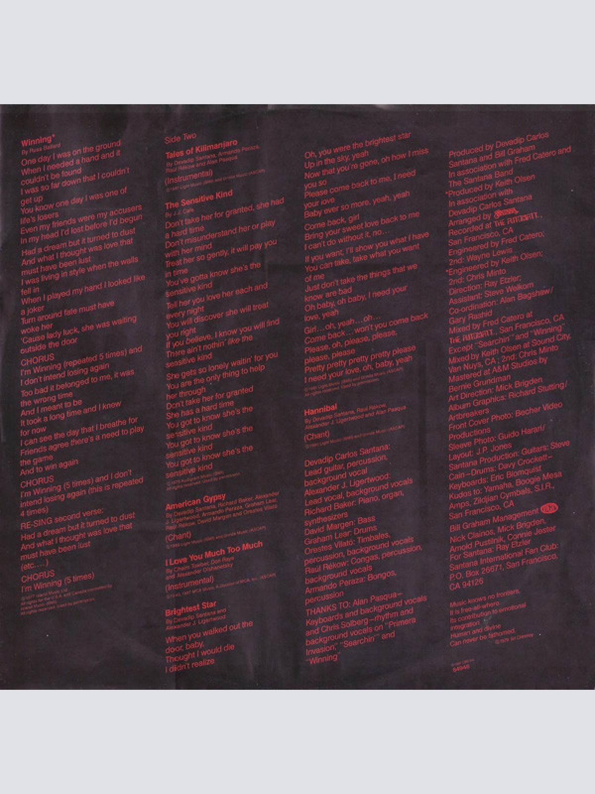 Vinyl / Santana - Zebop!