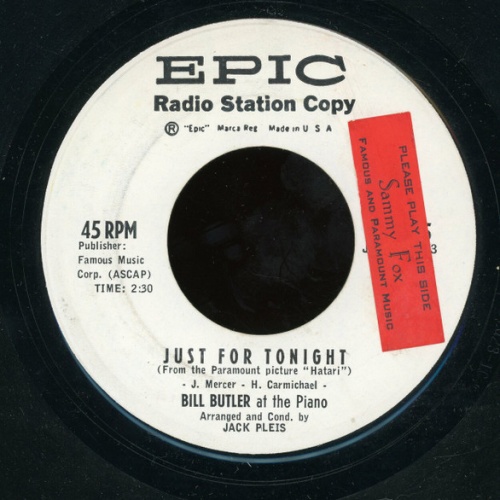 Vinyl / Bill Butler (7) - Bill Butler At The Piano - Just For Tonight / Soldier Boy