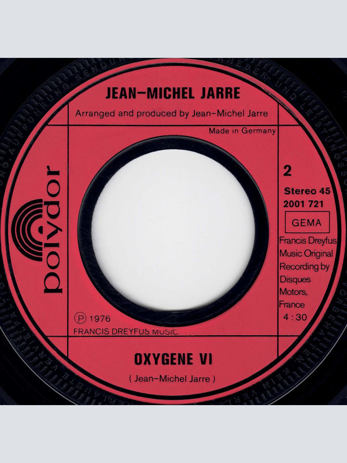 Vinyl / Jean Michel Jarre* - Oxygene IV