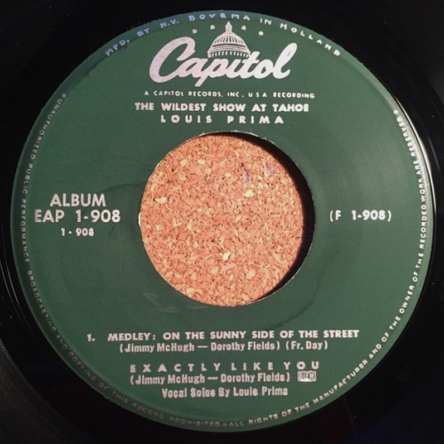 Vinyl / Louis Prima - The Wildest Show At Tahoe