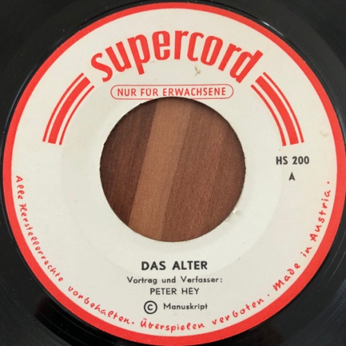 Vinyl / Peter Hey - Das Alter