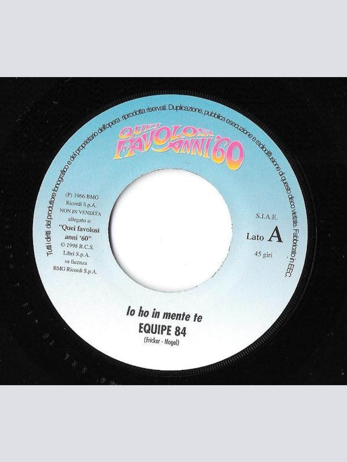 Vinyl / Equipe 84 - Io Ho In Mente Te / Resta