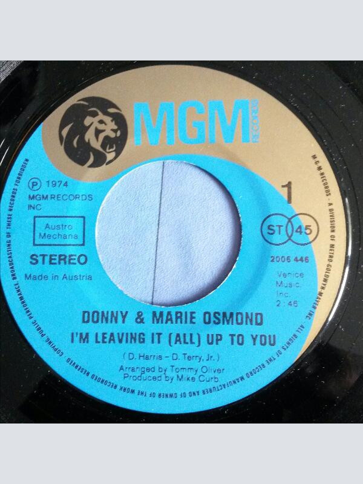 Vinyl / Donny & Marie Osmond - I'm Leaving It (All) Up To You