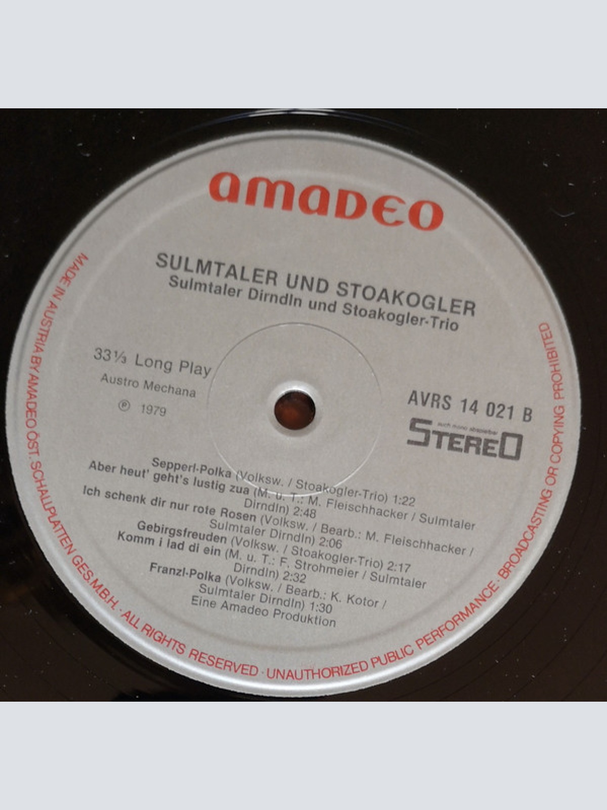 Vinyl / Sulmtaler Dirndln, Stoakoglertrio* - Sulmtaler Dirndln - Stoakoglertrio