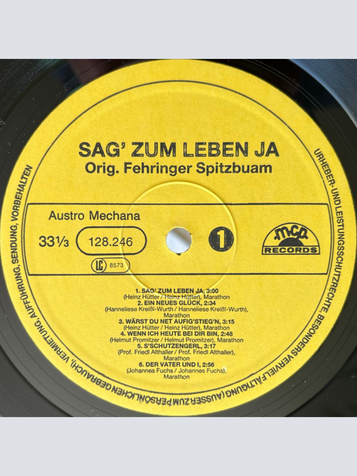 Vinyl / Original Fehringer Spitzbuam* - Sag Zum Leben Ja
