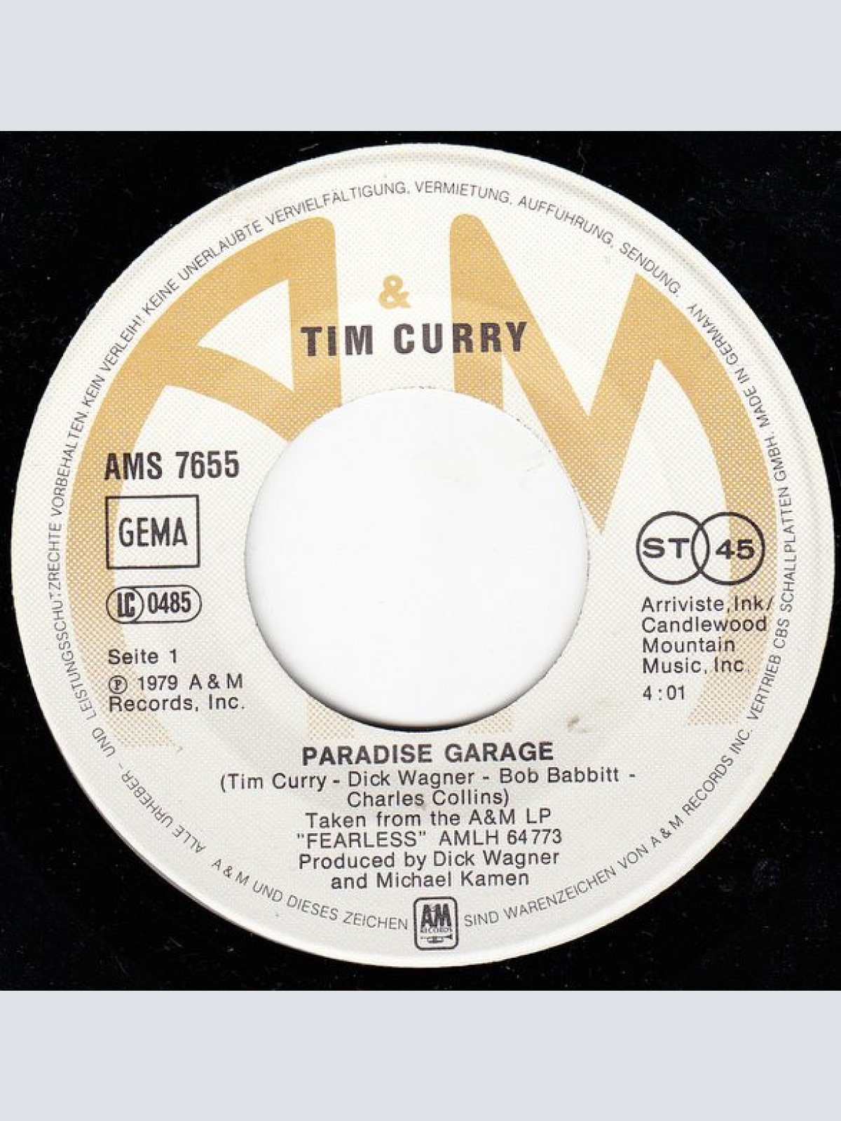 Vinyl / Tim Curry - Paradise Garage