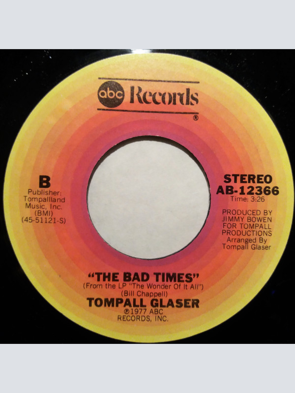 Vinyl / Tompall Glaser - Carry Me On